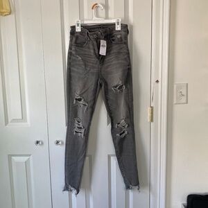 American Eagle Next Level Ripped Super High-Waisted Jegging/jean